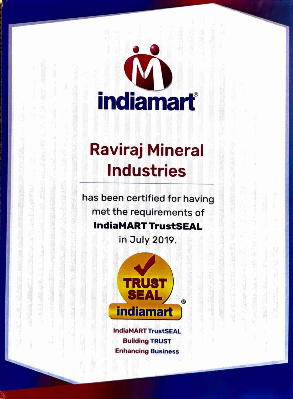 IndiaMart Trust Seal Verified